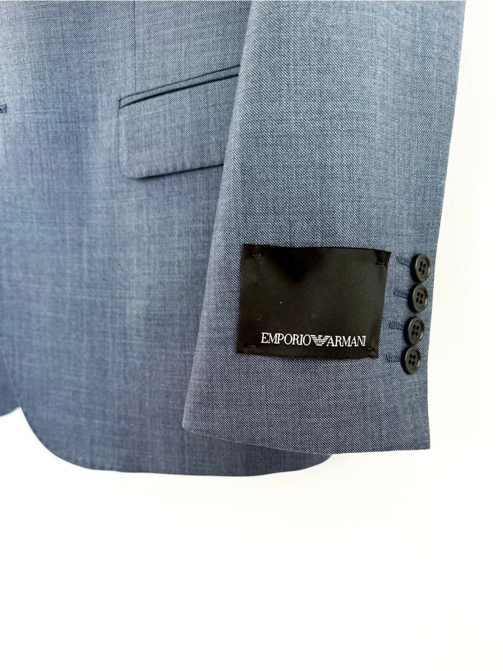 NWT New Emporio Armani G-Line Italian Wool Slate Blue Men's Blazer Jacket 42R